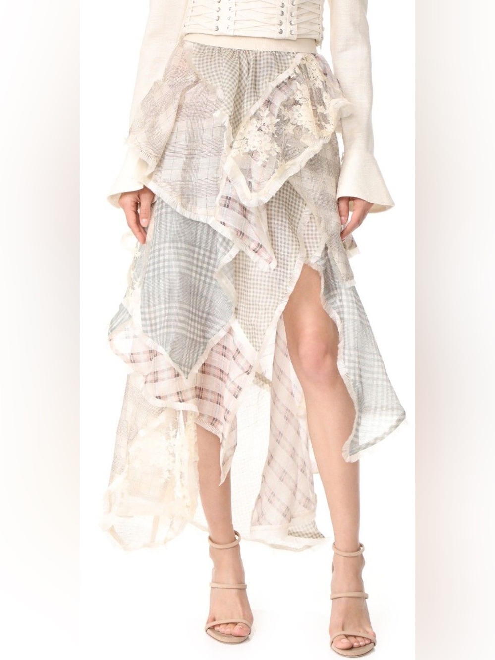 Zimmermann Cavalier Plaid Silk Linen Runway Skirt Spring 2017 zimmerman size 2 - Picture 2 of 7